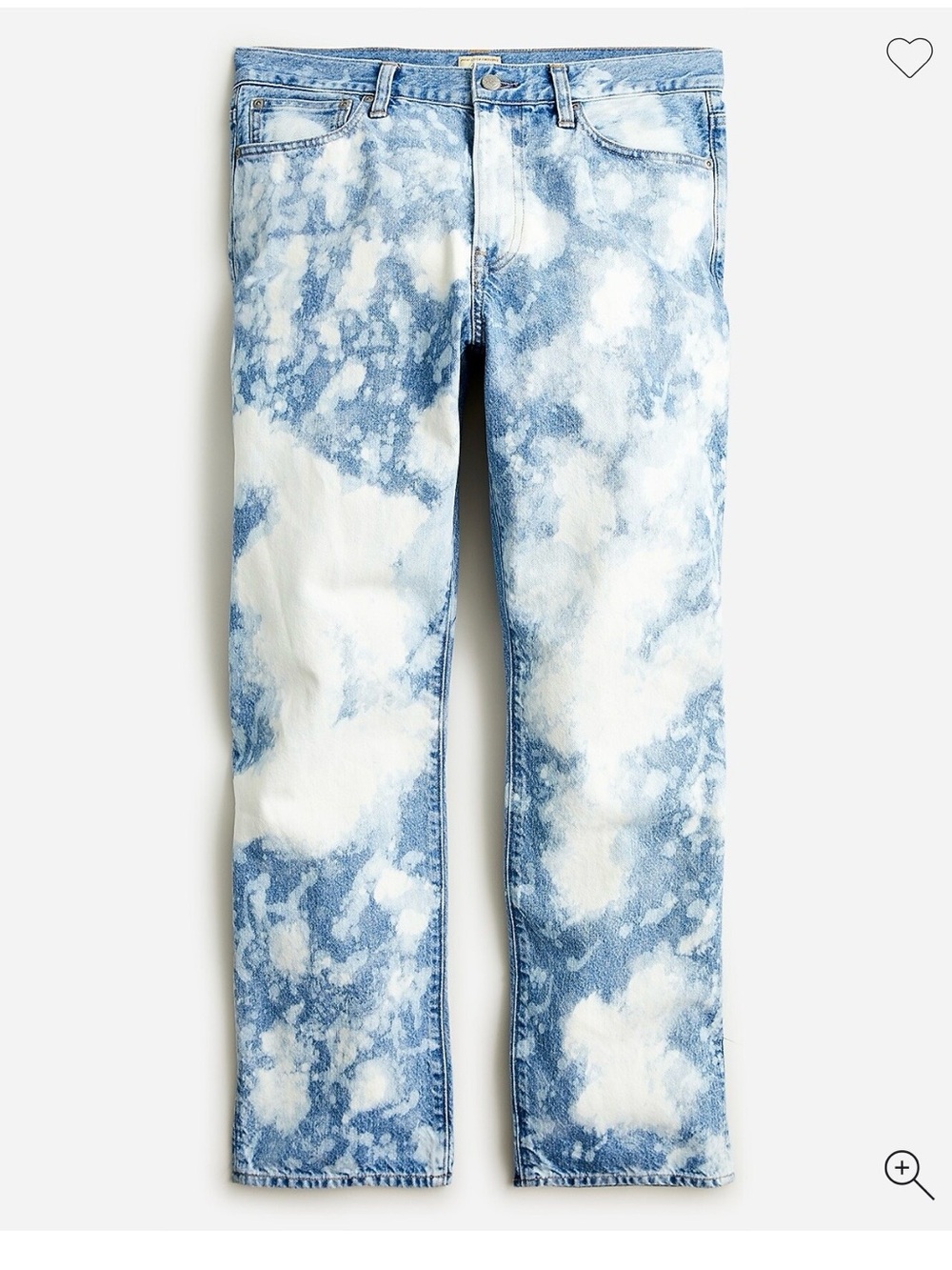 J. Crew Men’s Classic Straight-fit Jean in Bleach Splatter. 34,30. NWT.